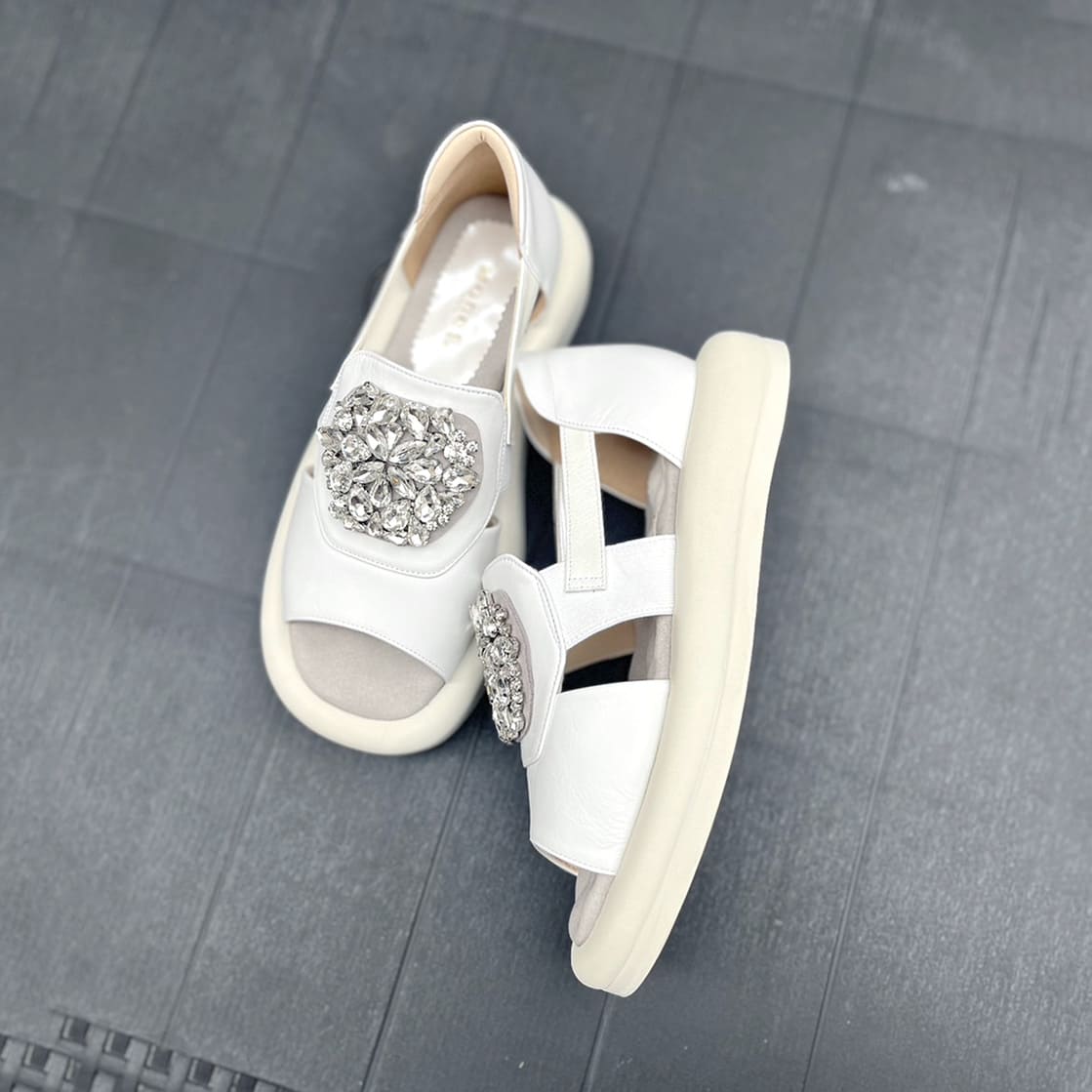 882304】ビジューデザインサンダル｜HAYASHIGO ONLINE SHOP