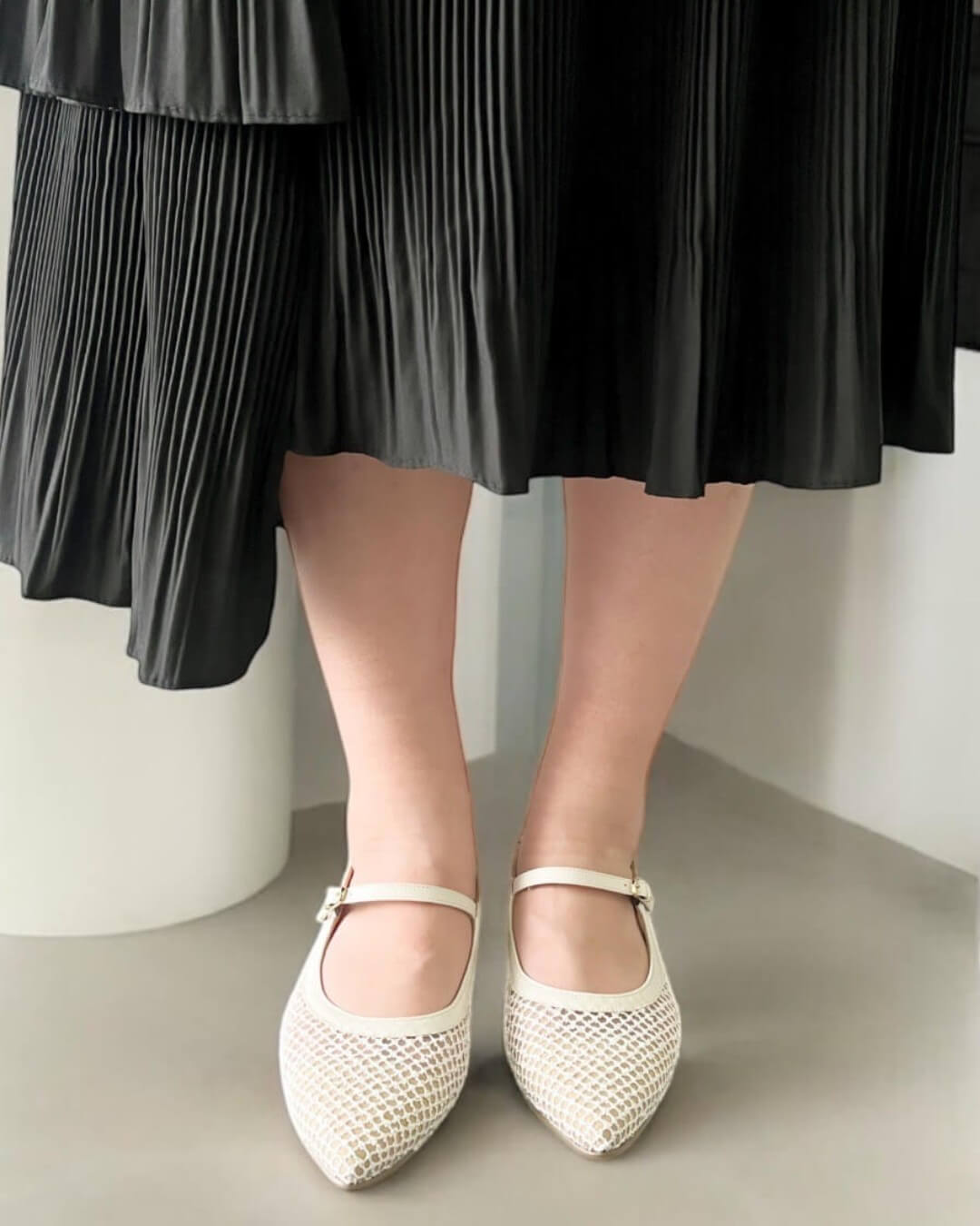 【ROCHAS】 未使用 ブラック バレエシューズ 24 スエード　❤︎ ROCHAS】 未使用 ブラック バレエシューズ 24 スエード