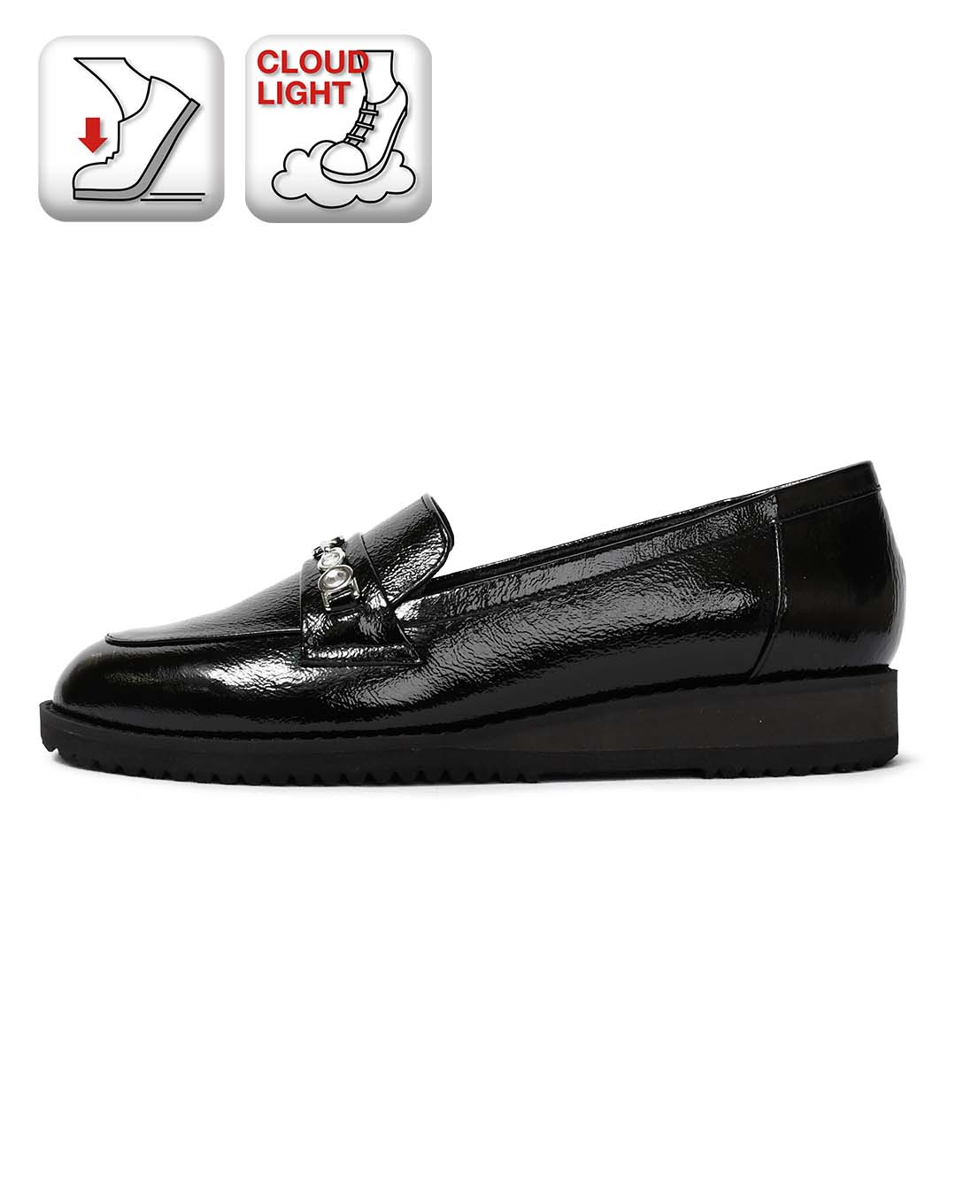 213521】チェーンモチーフ付きローファー｜HAYASHIGO ONLINE SHOP