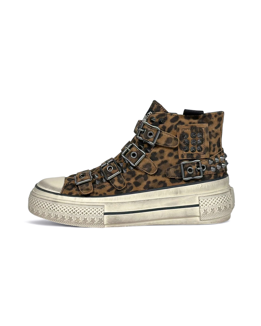 RAINBOW STUDS】レオパード厚底ハイカットスニーカー｜HAYASHIGO