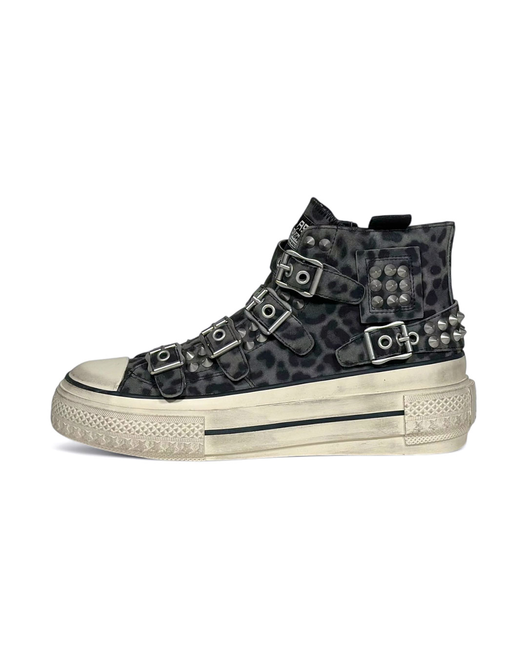 RAINBOW STUDS】レオパード厚底ハイカットスニーカー｜HAYASHIGO