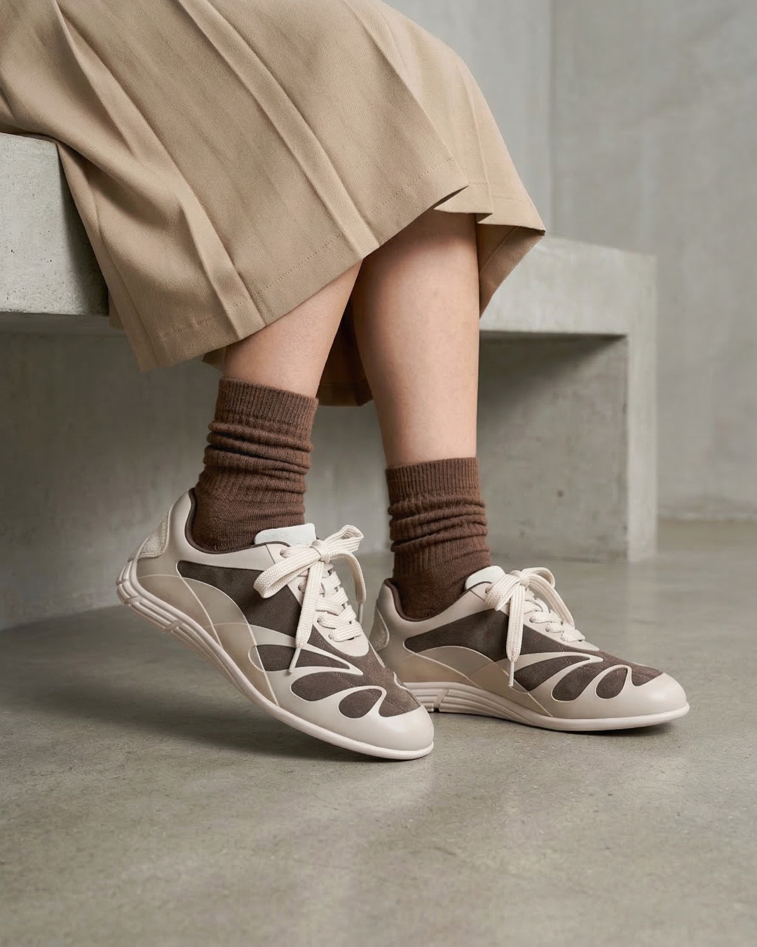 【MIGRIS】ラバーコンビスニーカー