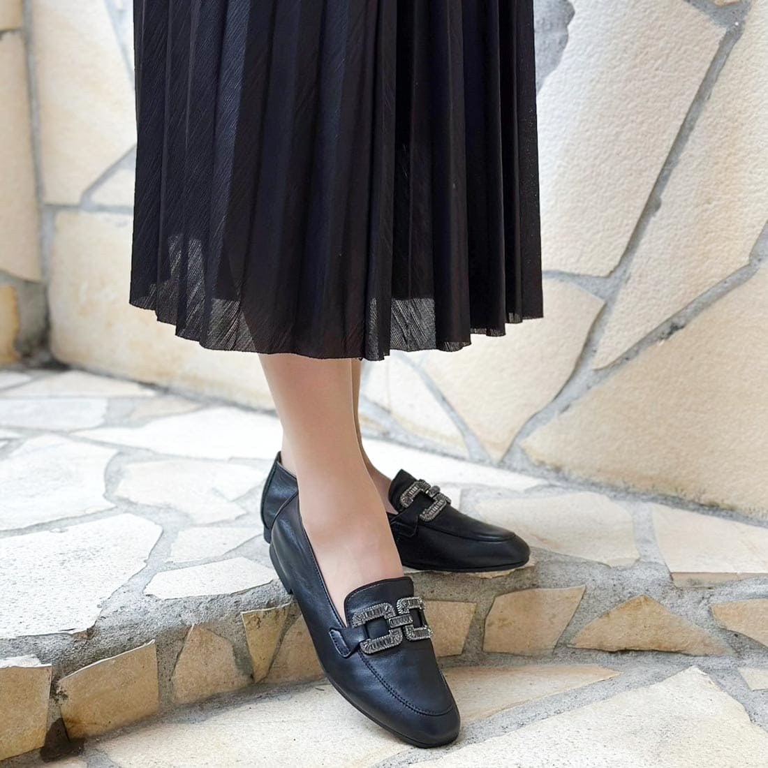 45210】ビジューデザインローファー｜HAYASHIGO ONLINE SHOP