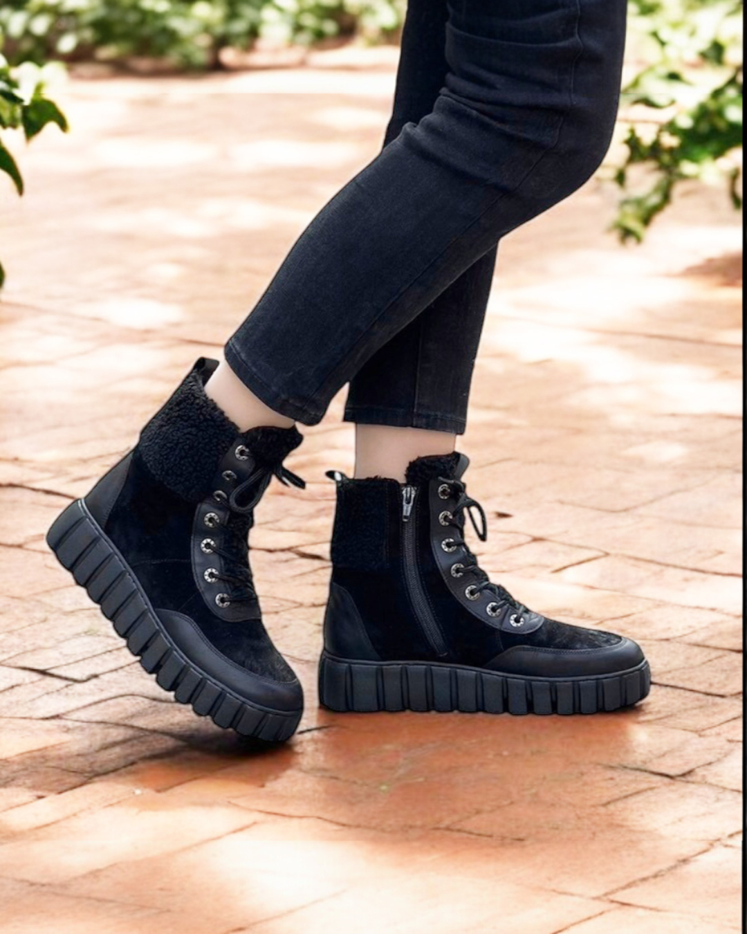 56485】厚底レースアップファーブーツ｜HAYASHIGO ONLINE SHOP -ハヤシ