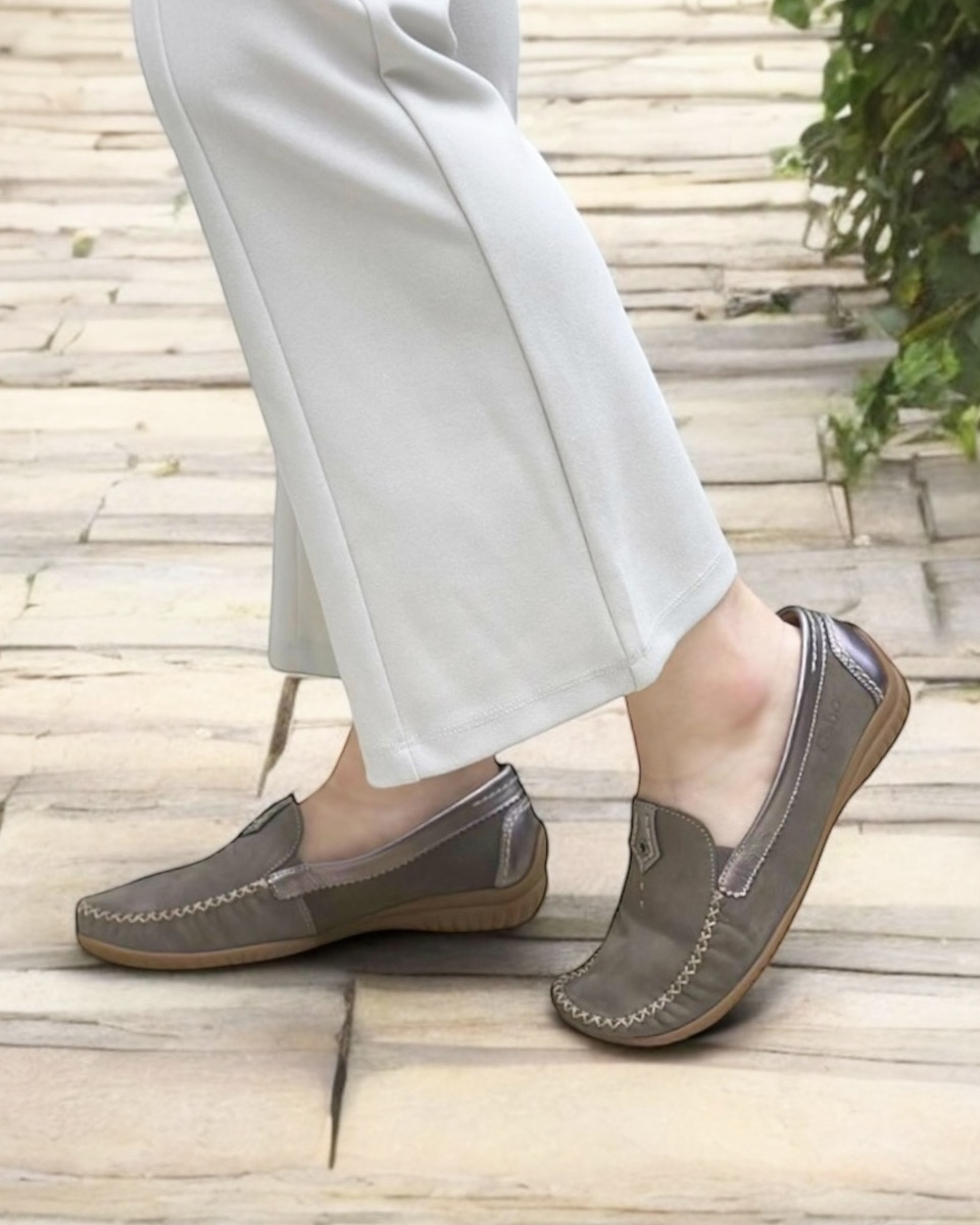 値下げガボール　ドライビングモカシンシューズ Gabor ガボール ドライビング モカシンシューズ グレー ヌバック
