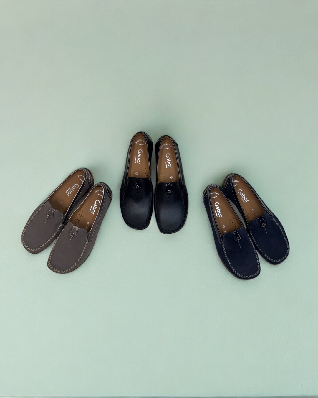 値下げガボール　ドライビングモカシンシューズ Gabor ガボール ドライビング モカシンシューズ グレー ヌバック