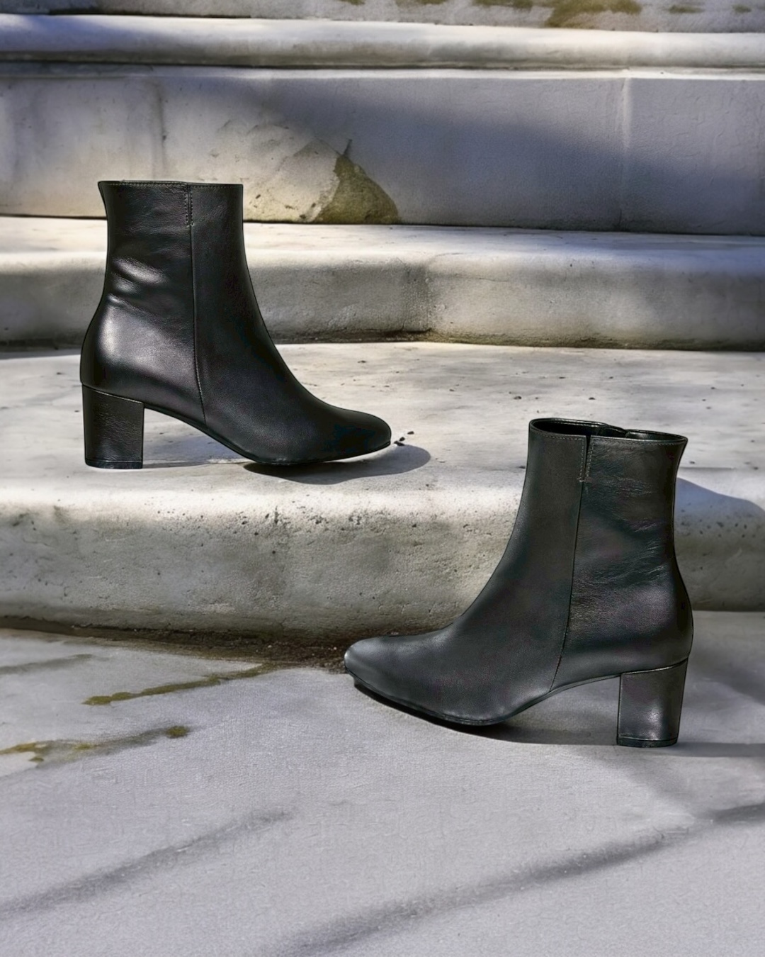 ショートブーツ ALETTA ブーツ 細足見せ シンプル 編み上げ ショートブーツ レディース