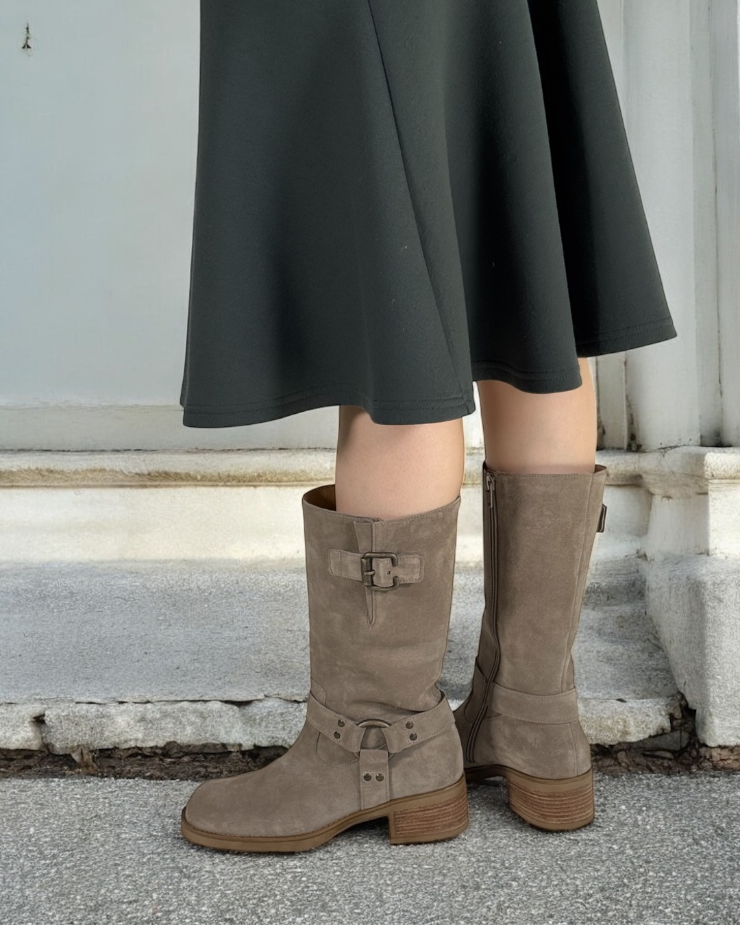 75921】ベルトデザインハーフブーツ｜HAYASHIGO ONLINE SHOP -ハヤシゴ