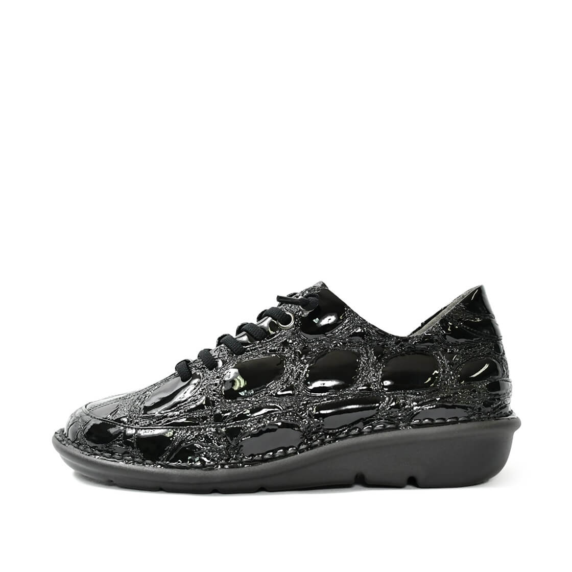 Monet 黒 ハイヒール モネ Monet【881404】ラバーレースアップシューズ｜HAYASHIGO ONLINE