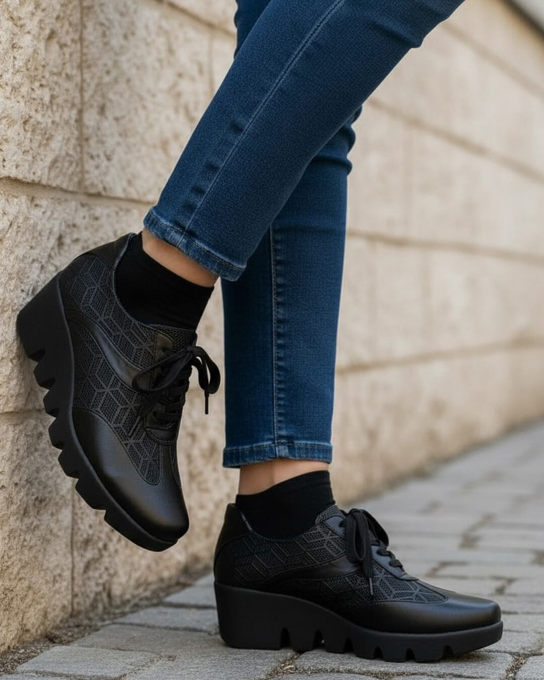 【883531】厚底レースアップシューズ