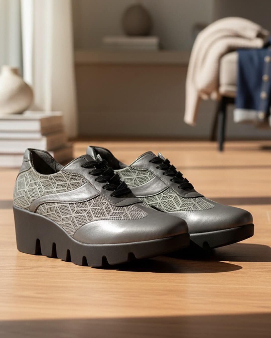 【883531】厚底レースアップシューズ