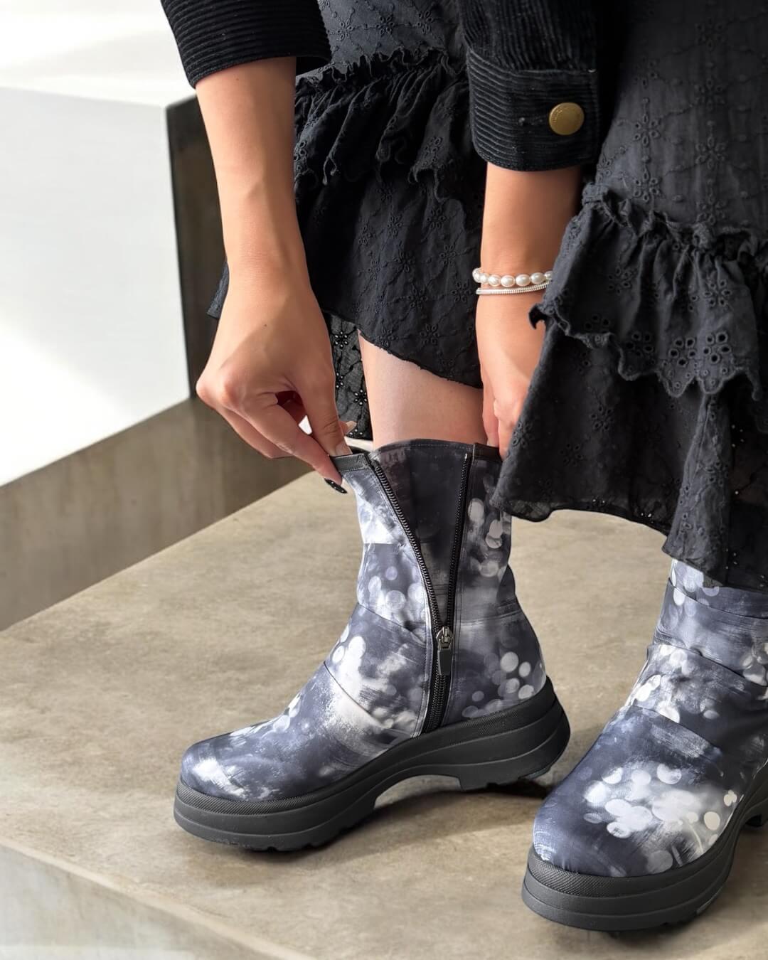 883570】プリント ショートレインブーツ｜HAYASHIGO ONLINE SHOP