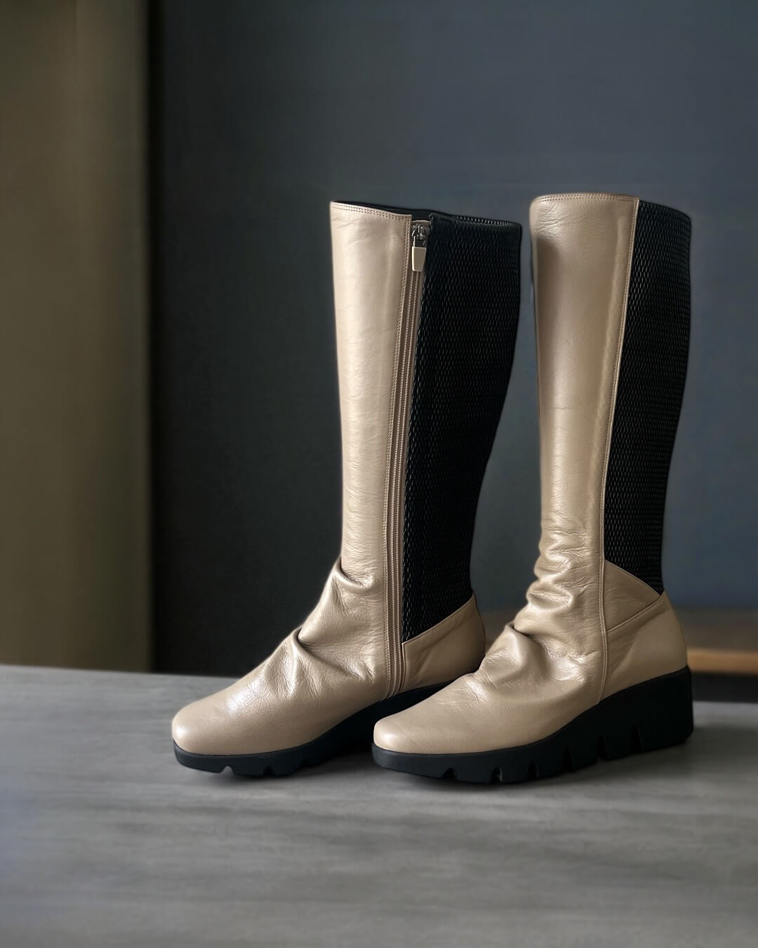 グレー ウール ブーティ 36 撥水/抗菌防臭】多機能ニットシューズ（ウィメンズ向け） / steppi