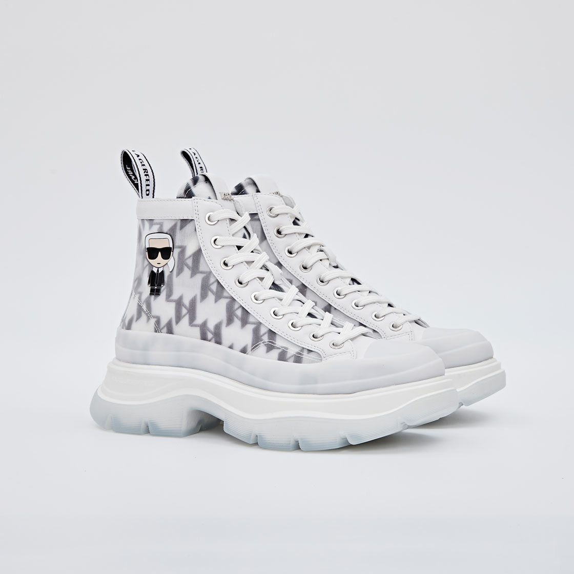 カールラガーフェルド ミディ丈ウールコート ネオングリーン