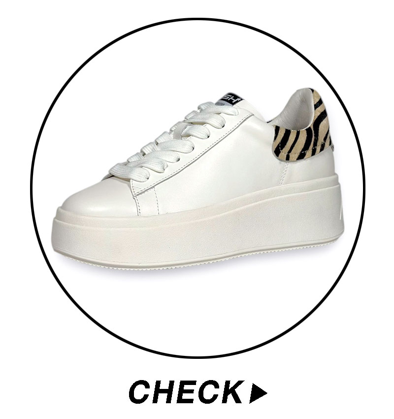 厚底ホワイトスニーカー ゼブラ