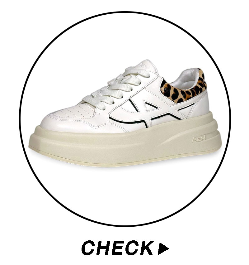 厚底ホワイトスニーカー レオパード