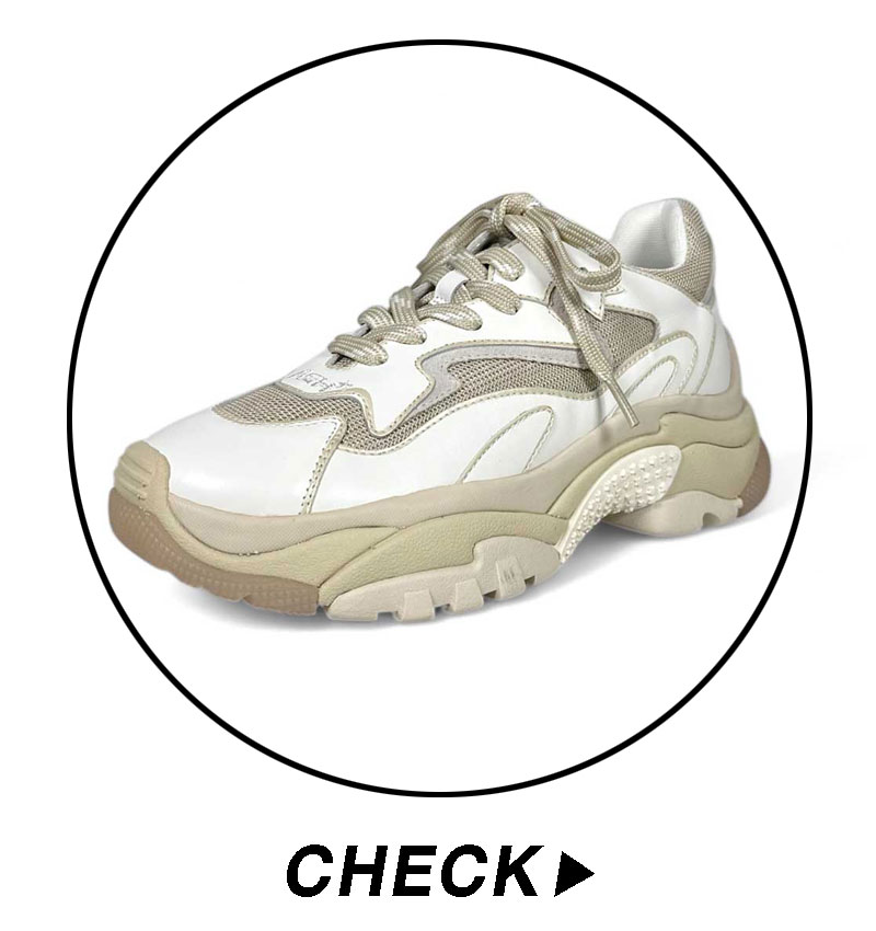 ダッドスニーカー ベージュ