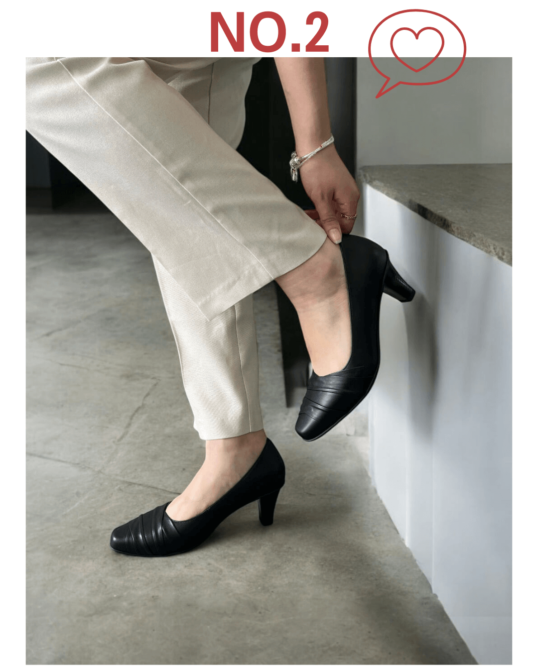 ドレープデザインパンプス