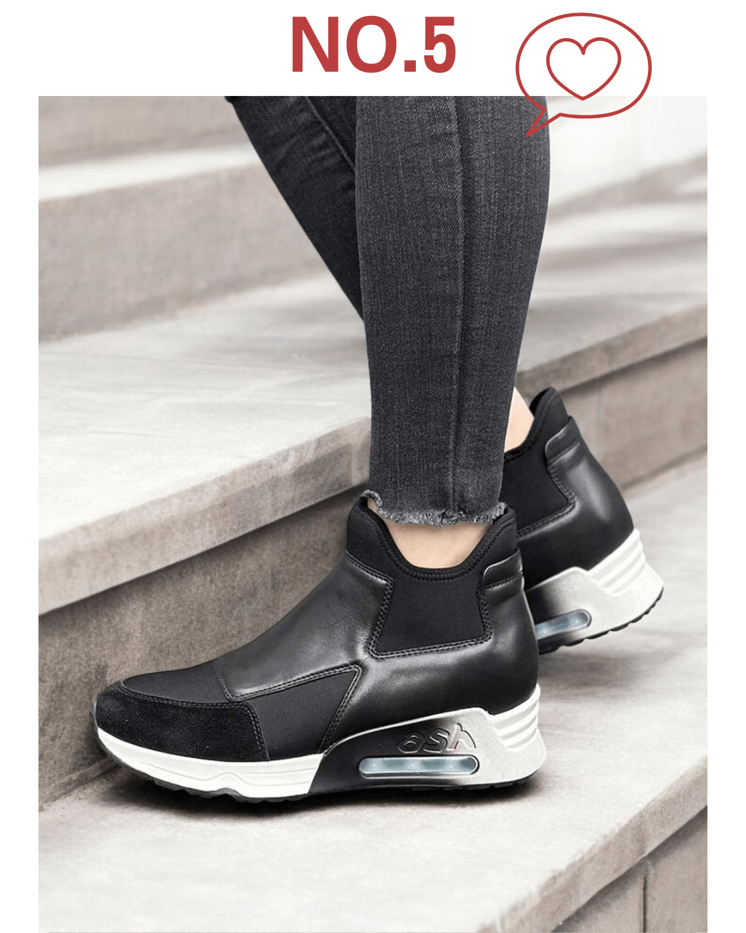 【LAZER】ハイカットスリッポンスニーカー