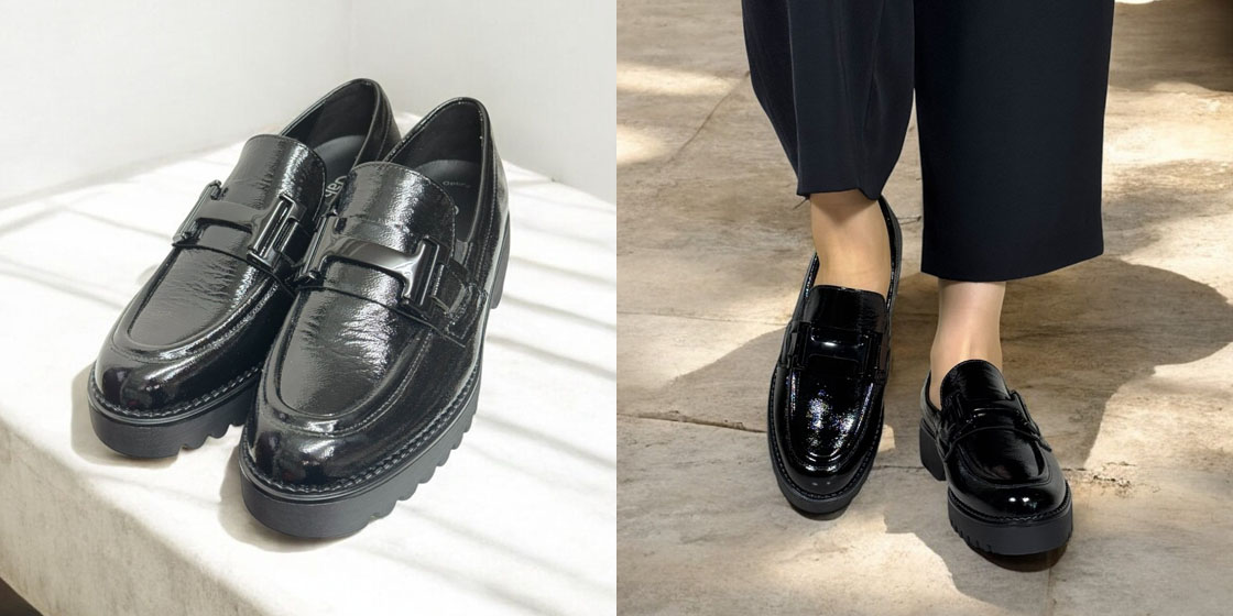 厚底ブラックローファー 上品スタイル 気軽におしゃれ 楽天市場】【サイズ交換・返品無料】ワンベルト バックル