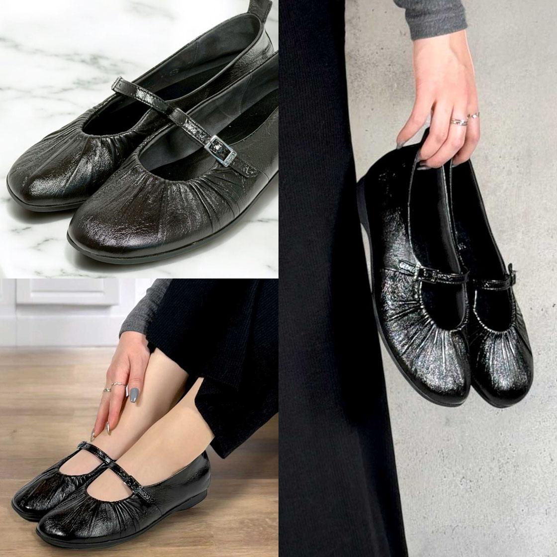 ストラップフラットパンプス