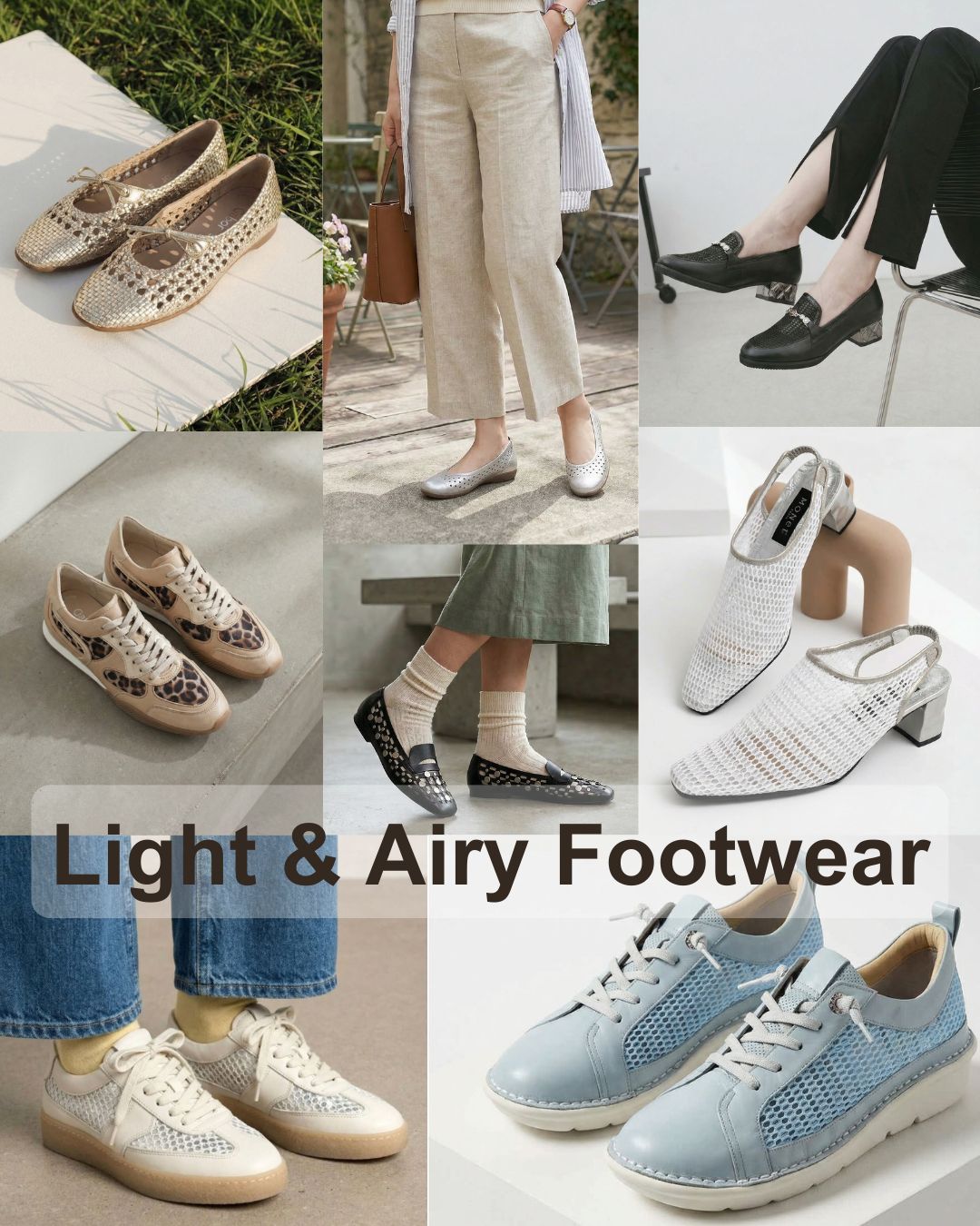 軽やかに、涼しげに、透け素材シューズ