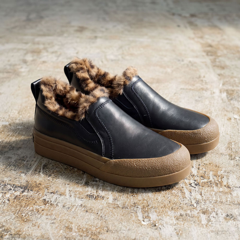 Fur Low-Cut Sneakers